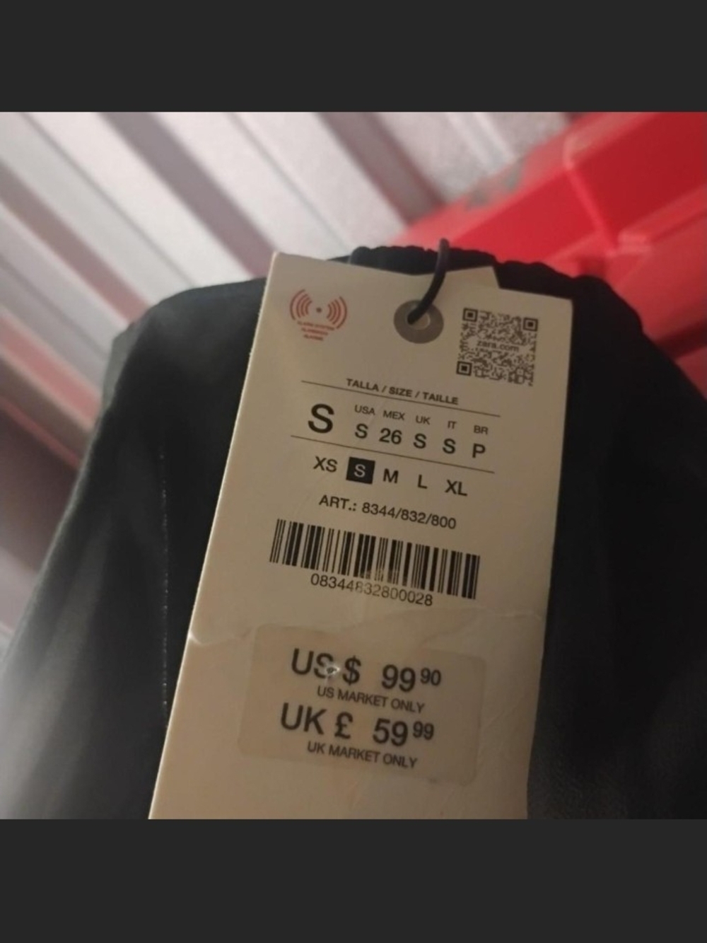 Zara Black Strapless Sheer Overlay Crop Top - Picture 7 of 7